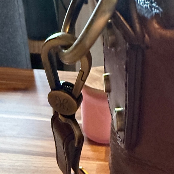 HOBO Cognac Brown Leather Satchel with Detachable Strap - Picture 3 of 16